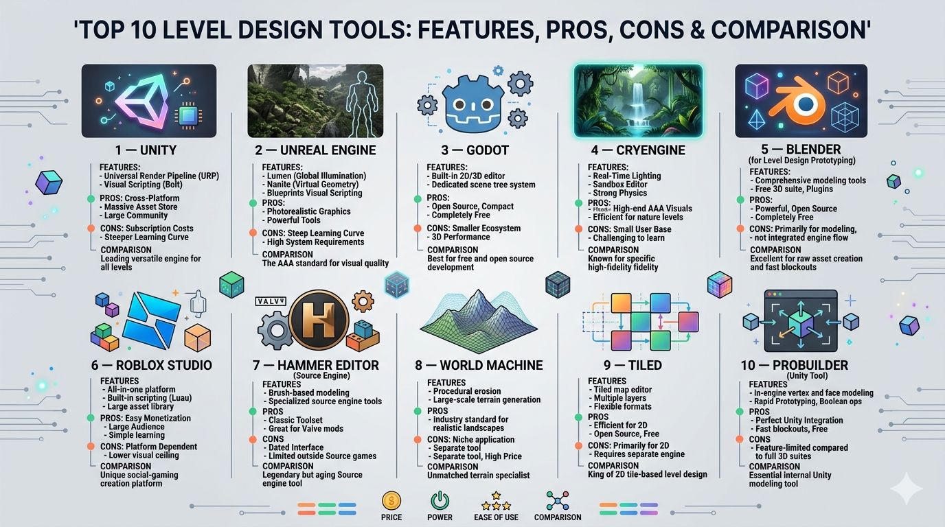Top 10 Level Design Tools Features, Pros, Cons & Comparison – Bangalore ...