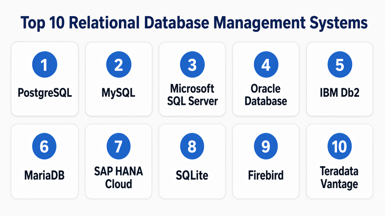 Top 10 Relational Database Management Systems: Features, Pros, Cons ...