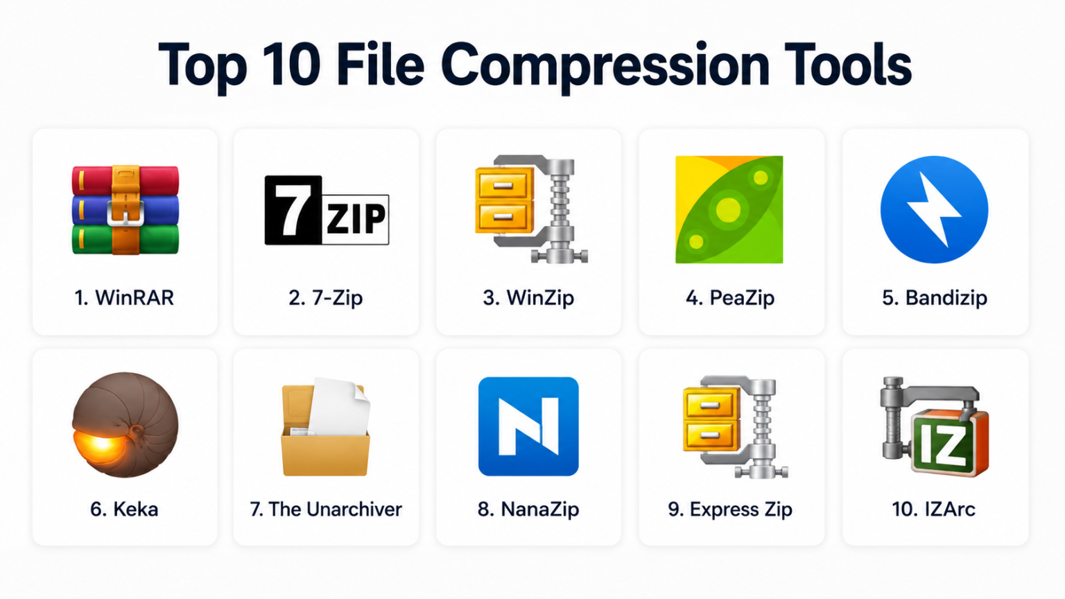 Top 10 File Compression Tools: Features, Pros, Cons & Comparison ...