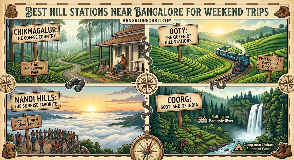 Best Hill Stations Near Bangalore for Weekend Trips