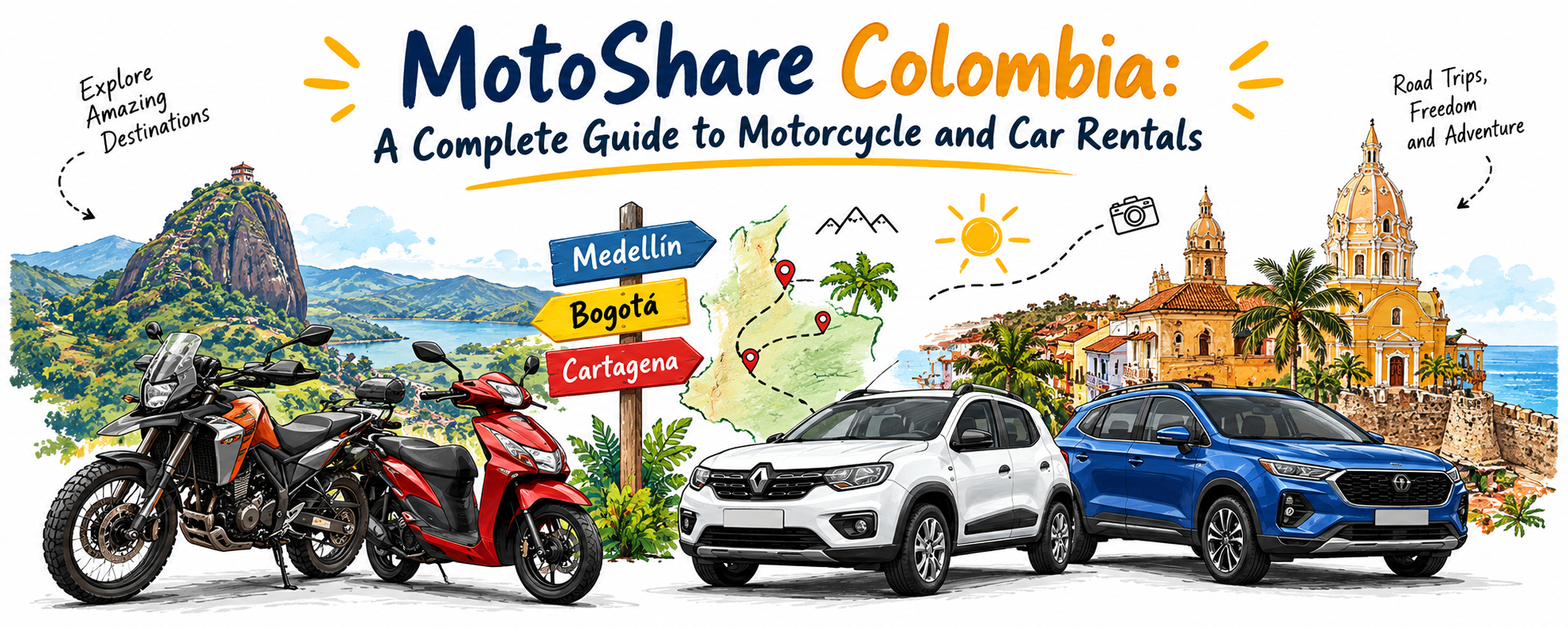 MotoShare: Your Guide to Motorcycle Rentals, Car Hire, and Road Trips in Colombia